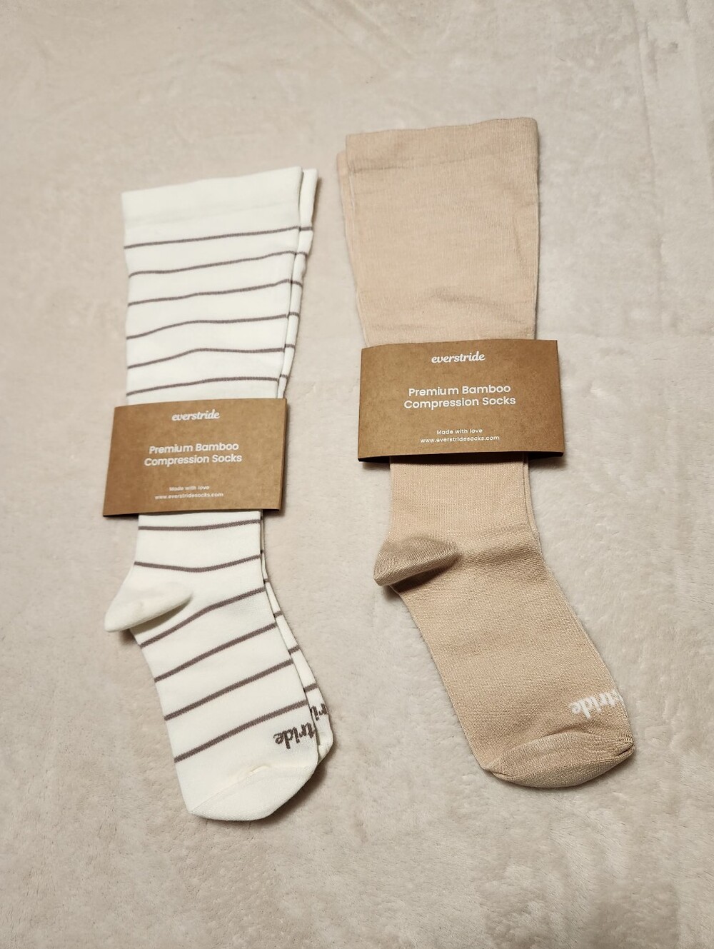 New Everstride Premium Bamboo Compression Socks 2 Pack Women's Size XL